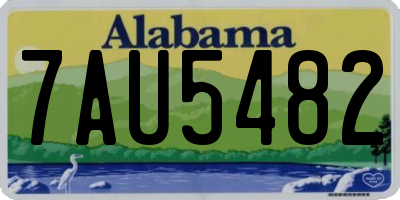 AL license plate 7AU5482