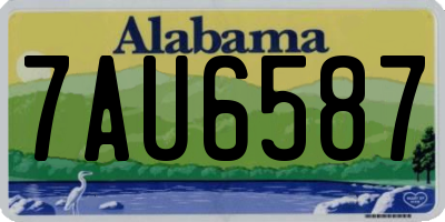 AL license plate 7AU6587
