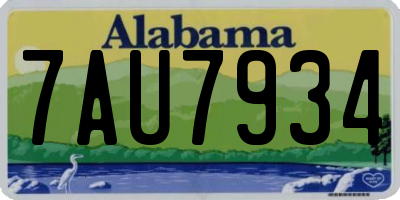 AL license plate 7AU7934