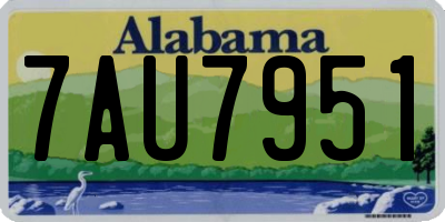 AL license plate 7AU7951