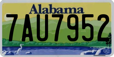 AL license plate 7AU7952