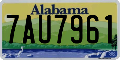 AL license plate 7AU7961