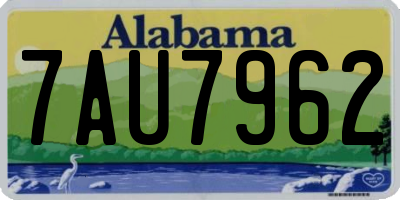 AL license plate 7AU7962
