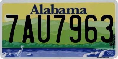 AL license plate 7AU7963