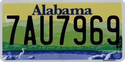 AL license plate 7AU7969