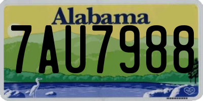 AL license plate 7AU7988