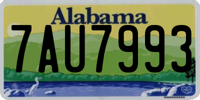 AL license plate 7AU7993