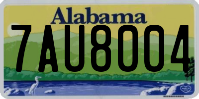AL license plate 7AU8004