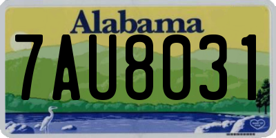 AL license plate 7AU8031