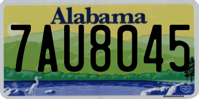AL license plate 7AU8045