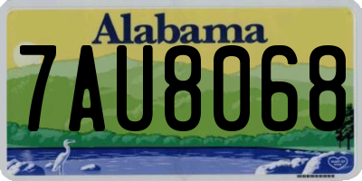 AL license plate 7AU8068