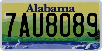 AL license plate 7AU8089