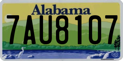 AL license plate 7AU8107