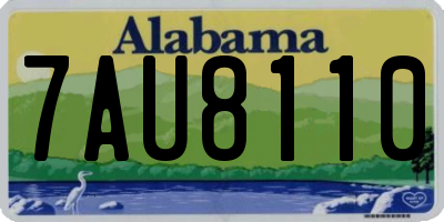 AL license plate 7AU8110