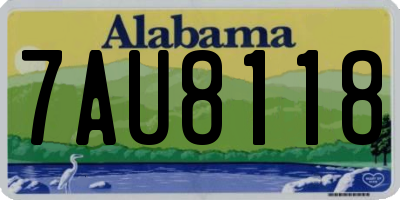 AL license plate 7AU8118