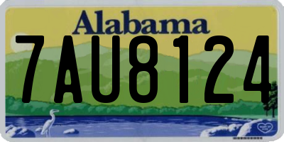 AL license plate 7AU8124
