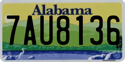 AL license plate 7AU8136
