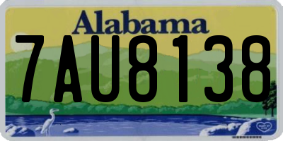 AL license plate 7AU8138