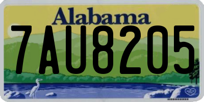 AL license plate 7AU8205