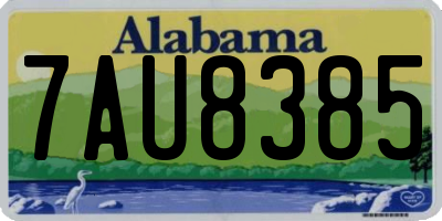 AL license plate 7AU8385