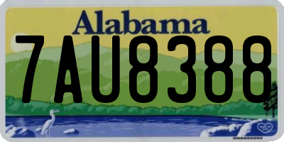 AL license plate 7AU8388