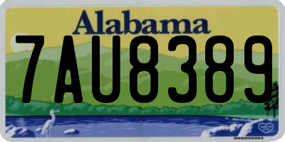AL license plate 7AU8389