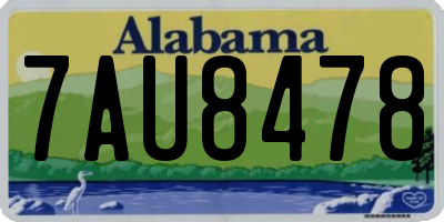 AL license plate 7AU8478