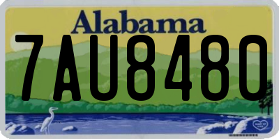 AL license plate 7AU8480