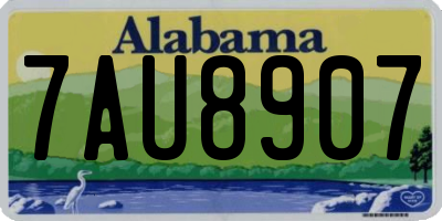 AL license plate 7AU8907