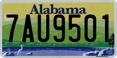 AL license plate 7AU9501