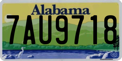 AL license plate 7AU9718