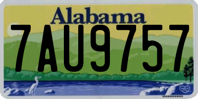 AL license plate 7AU9757