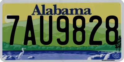 AL license plate 7AU9828