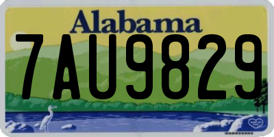 AL license plate 7AU9829