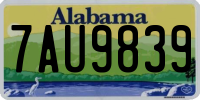 AL license plate 7AU9839