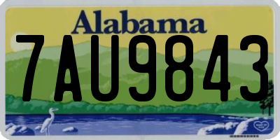 AL license plate 7AU9843