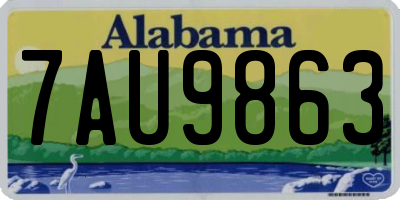 AL license plate 7AU9863