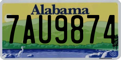 AL license plate 7AU9874
