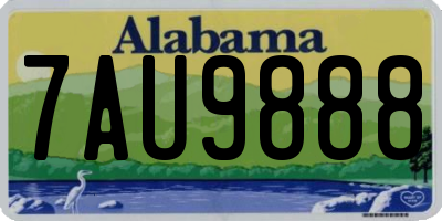 AL license plate 7AU9888