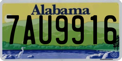 AL license plate 7AU9916