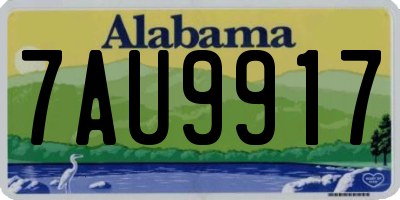 AL license plate 7AU9917