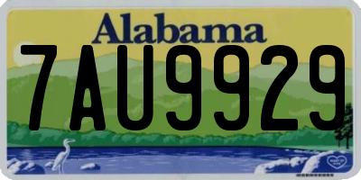 AL license plate 7AU9929