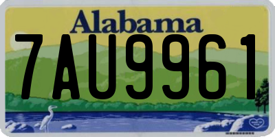 AL license plate 7AU9961