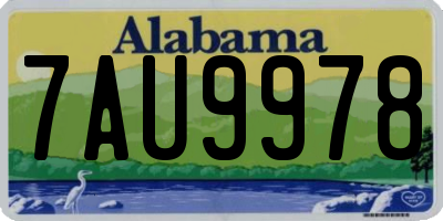 AL license plate 7AU9978