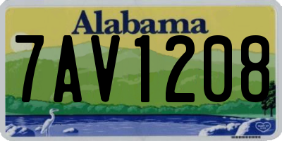 AL license plate 7AV1208