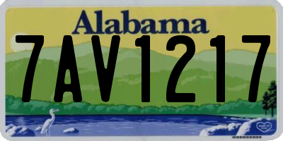 AL license plate 7AV1217