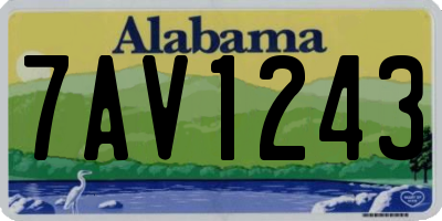 AL license plate 7AV1243