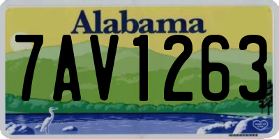 AL license plate 7AV1263