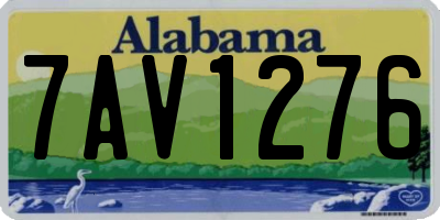 AL license plate 7AV1276