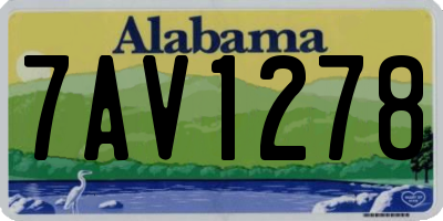 AL license plate 7AV1278